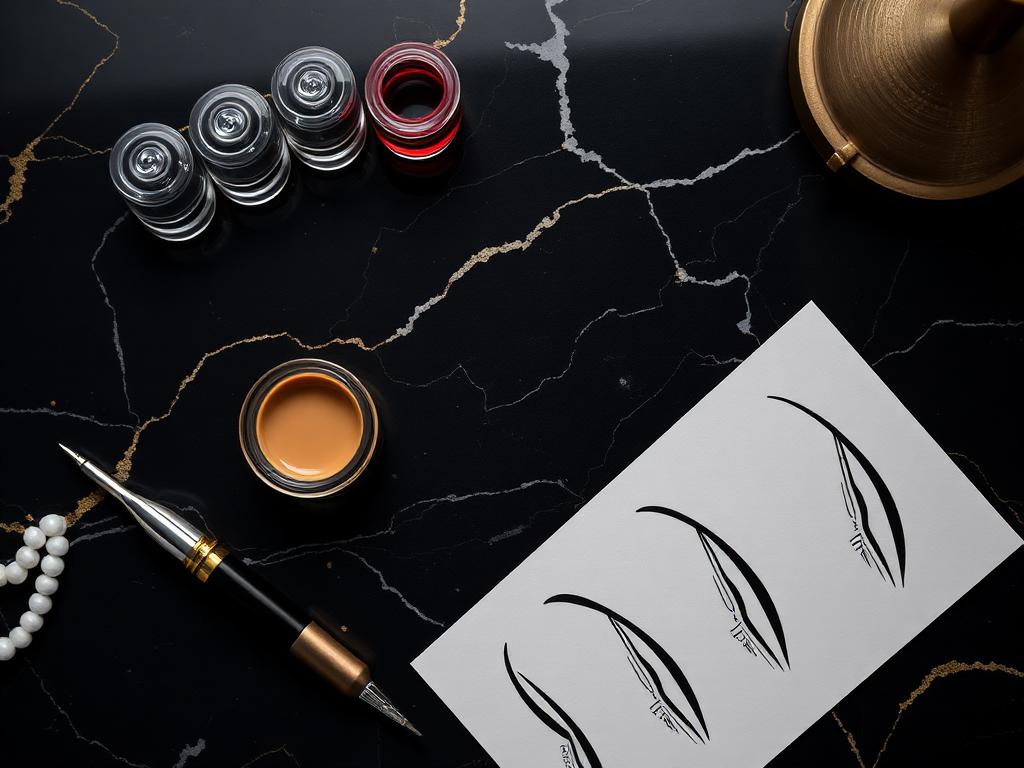 Augenbrauen durch Microblading